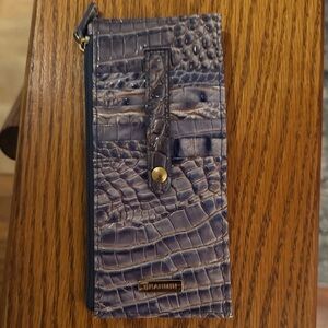 Brahmin Indigo Croc Embossed Wallet